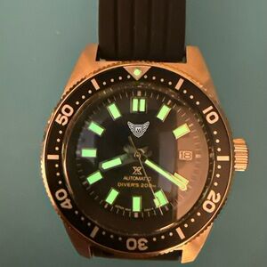 Seiko Black and Gold Diver's Watch